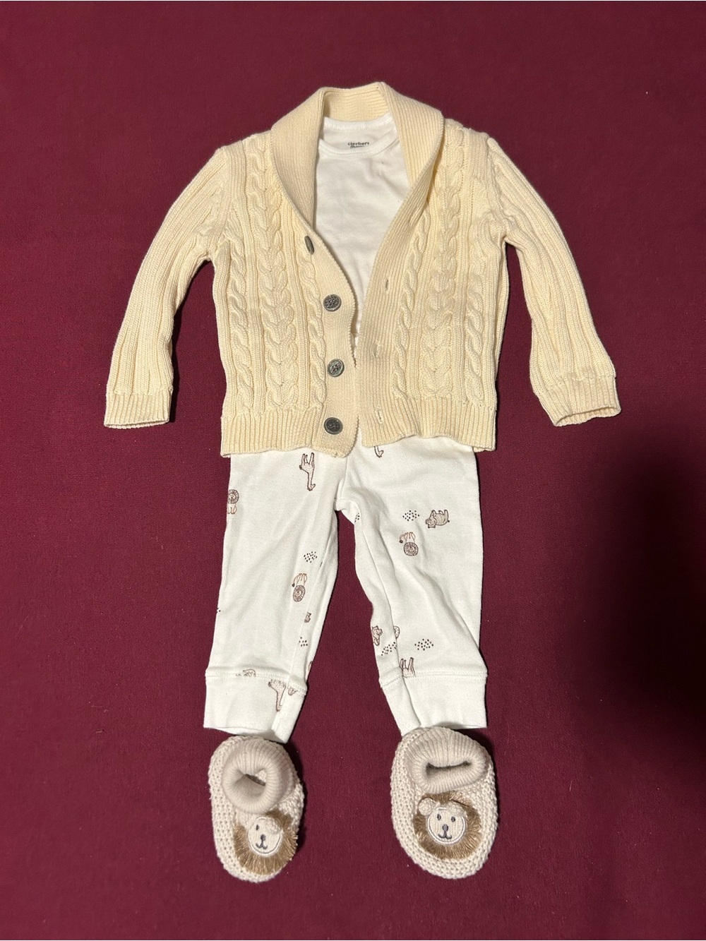 4 Pc Grandpa Chic Zoo Pajamas for 6-9M Baby